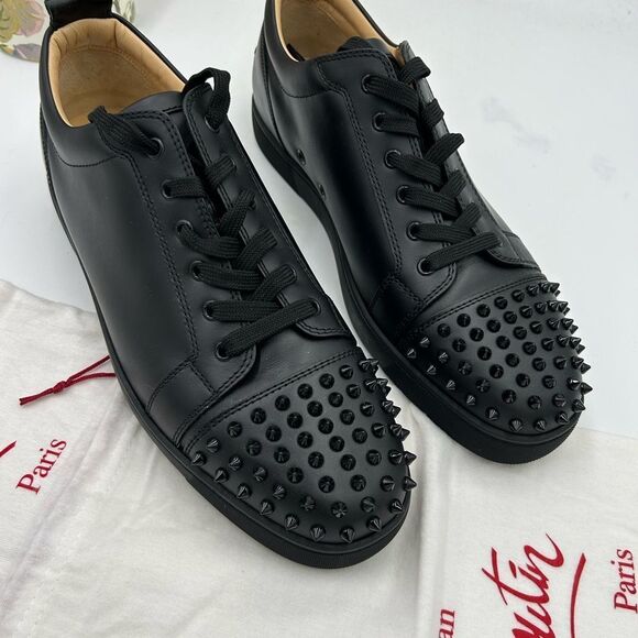 Men's Christian Louboutin, Louis Jr spiked sneakers size 47 made in Italy - Picture 2 of 9